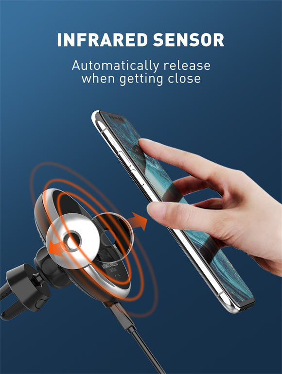 LDNIO 15W MA02 Adjustable Car Wireless Car Holder for Mobile Phone Wireless Charging Type-c Car Wireless Charger stand LDNIO 15W MA02 Adjustable Car Wireless Car Holder for Mobile Phone Wireless Charging Type-c Car Wireless Charger stand